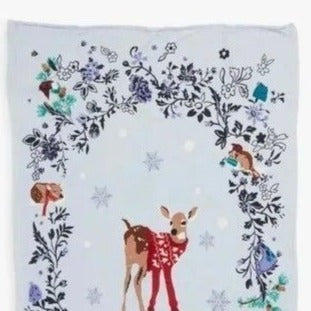 Vera Bradley Xmas Fleece Throw Blanket 80x50 Merry Mischief Snow Day Plush NWT