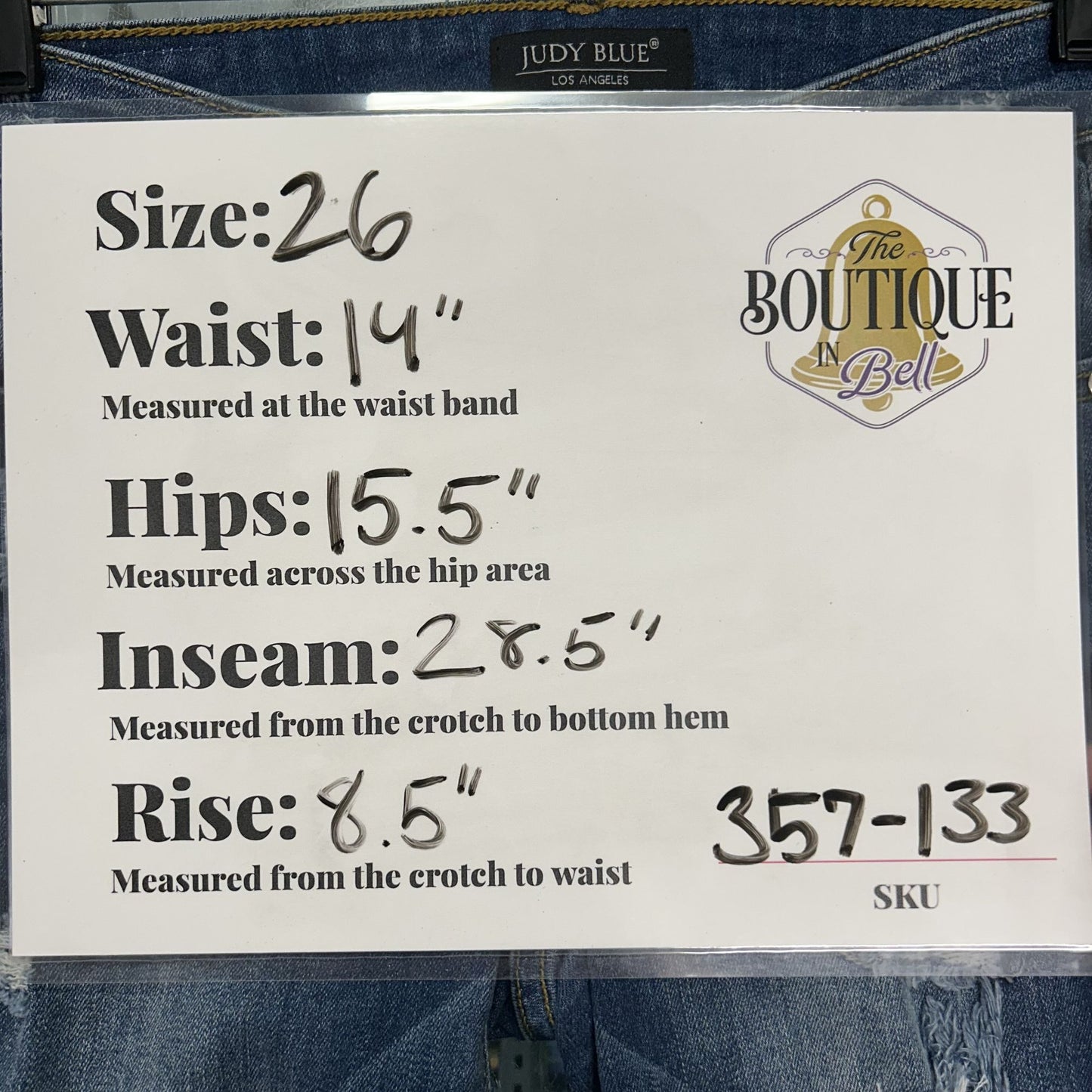 Judy Blue Juniors 3/26 Skinny Fit Ripped Jeans Animal Print Accents Stretch Logo