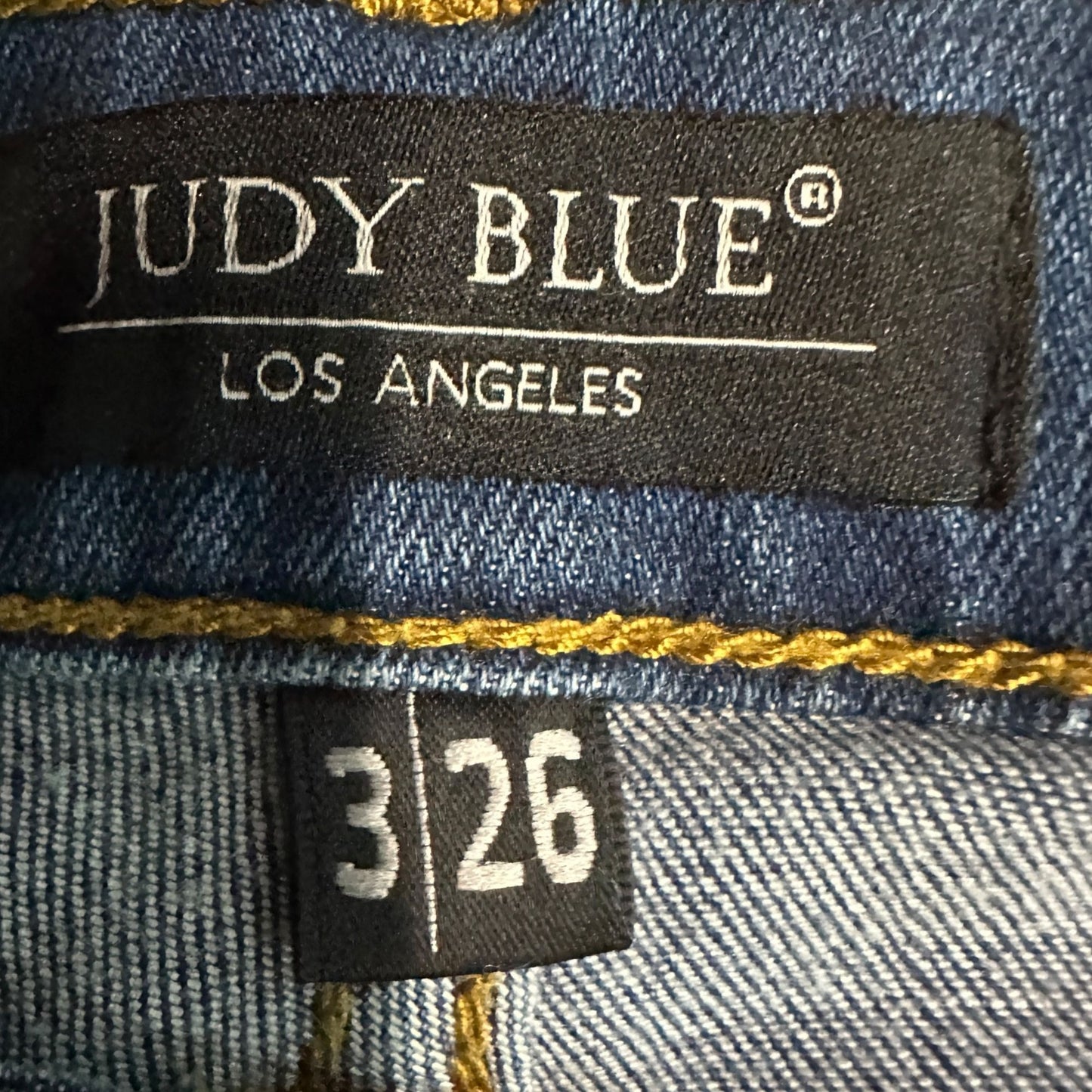 Judy Blue Juniors 3/26 Skinny Fit Ripped Jeans Animal Print Accents Stretch Logo