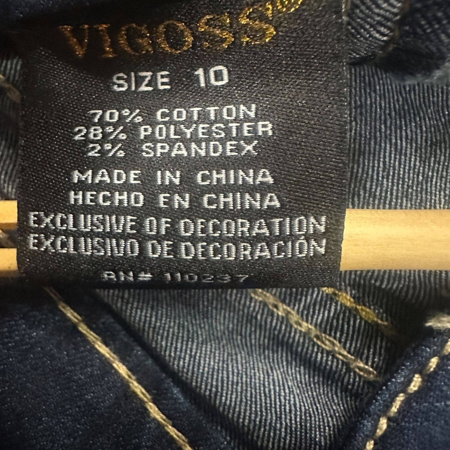 Vigoss Girls Size 10 The Austin Ankle Skinny Jeans Butterfly Embroidery