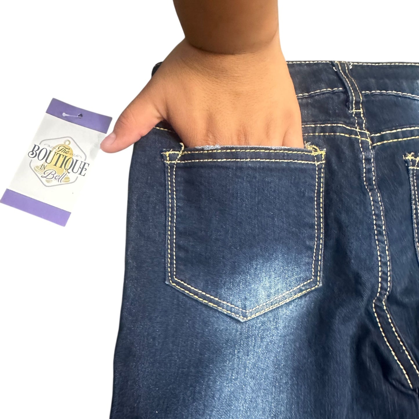 Vigoss Girls Size 10 The Austin Ankle Skinny Jeans Butterfly Embroidery