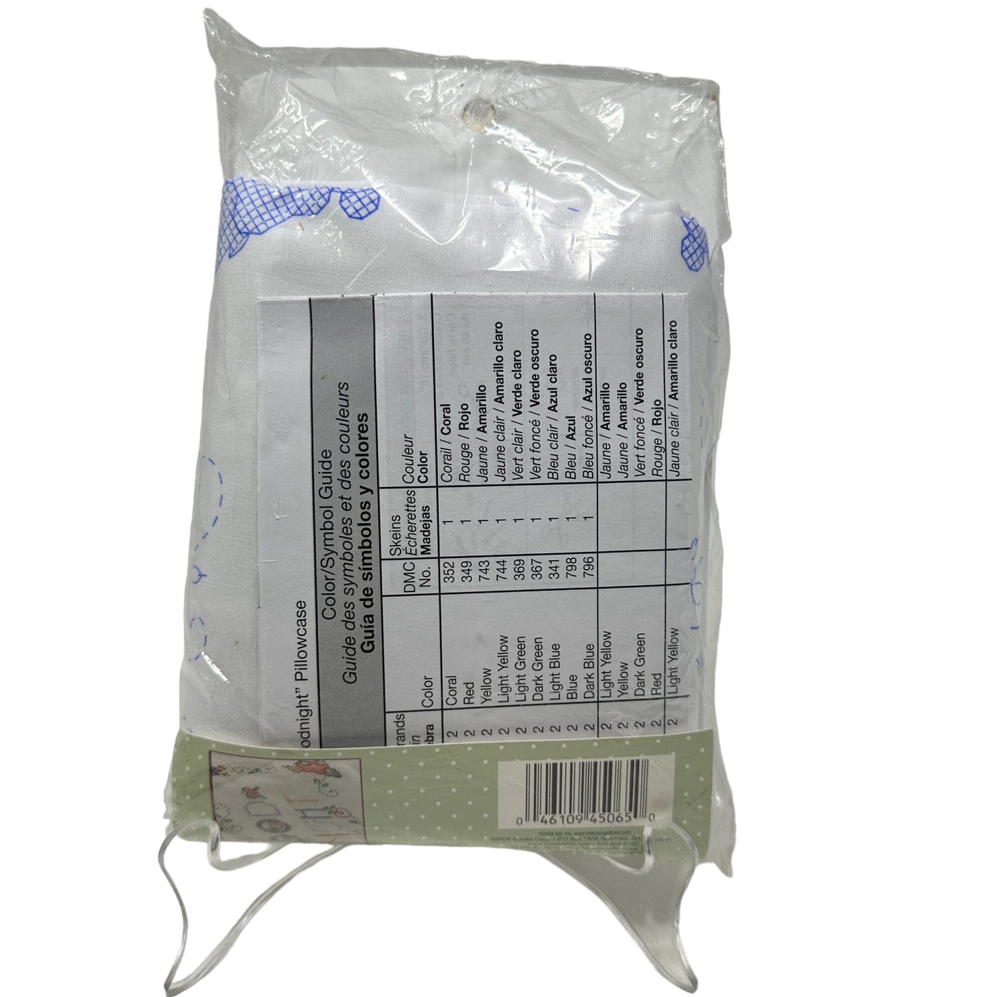 NEW Bucilla Mary Englebreit Goodnight Pillowcases Stamped Cross Stitch Kit