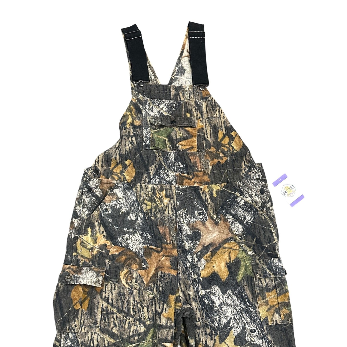 Vtg Field Staff Bib Overalls Mossy Oak Break Up Camo Mens 38 Hunting Workwear