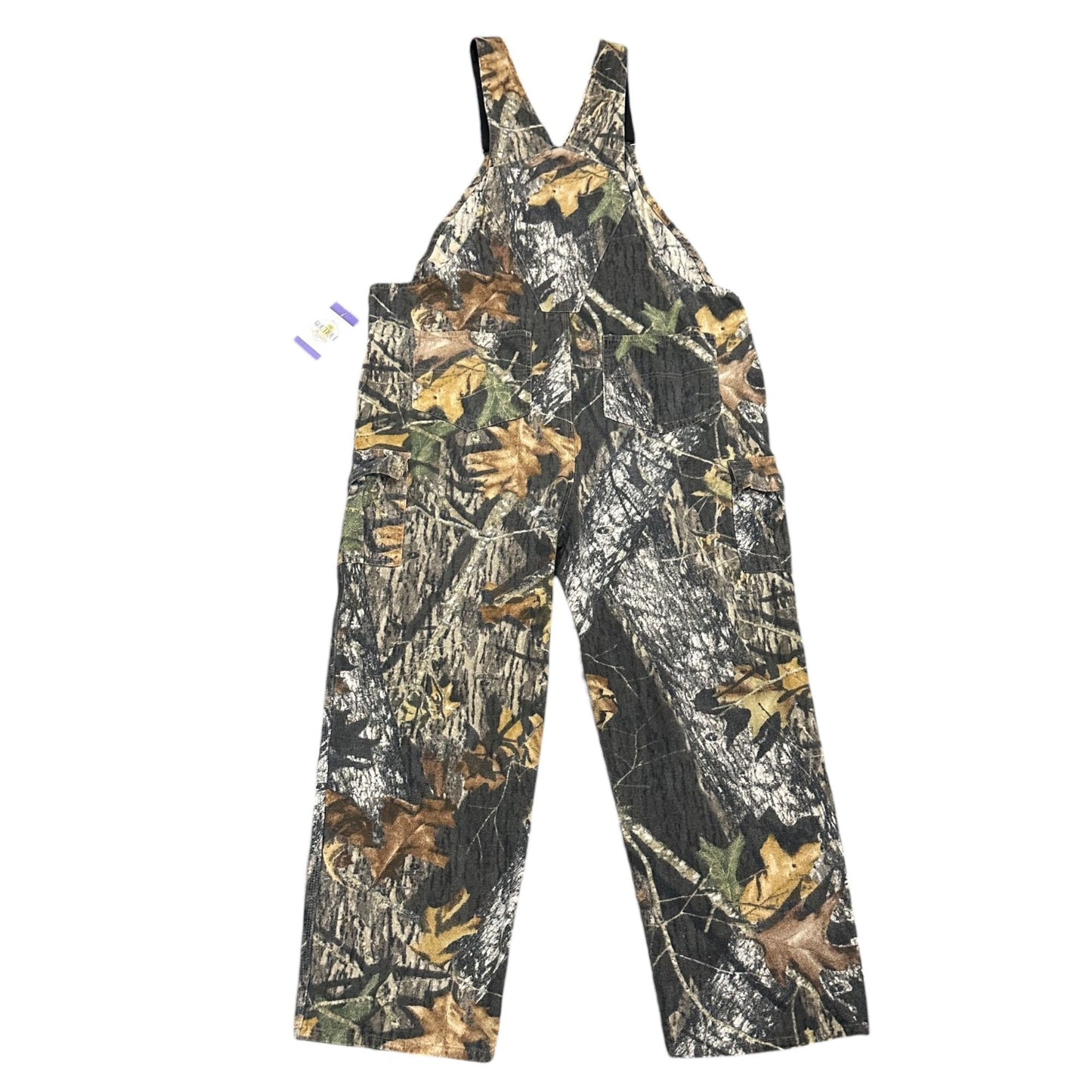 Vtg Field Staff Bib Overalls Mossy Oak Break Up Camo Mens 38 Hunting Workwear