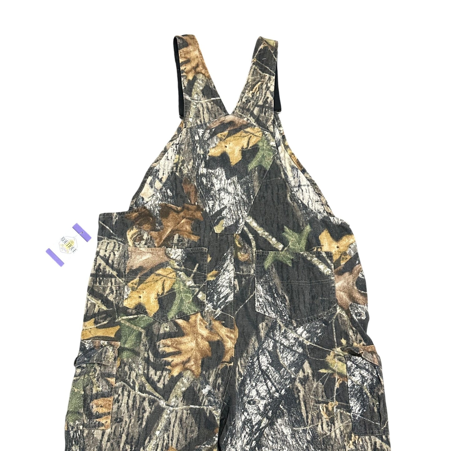 Vtg Field Staff Bib Overalls Mossy Oak Break Up Camo Mens 38 Hunting Workwear