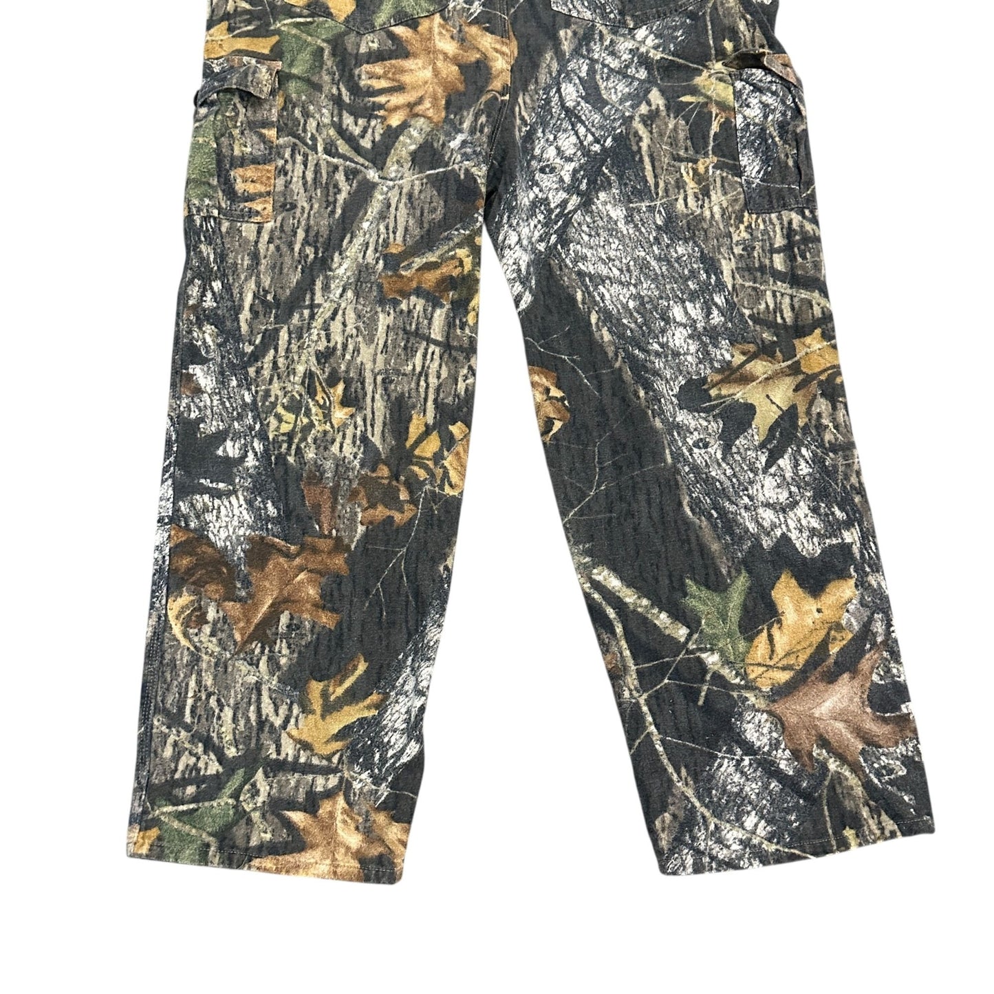 Vtg Field Staff Bib Overalls Mossy Oak Break Up Camo Mens 38 Hunting Workwear