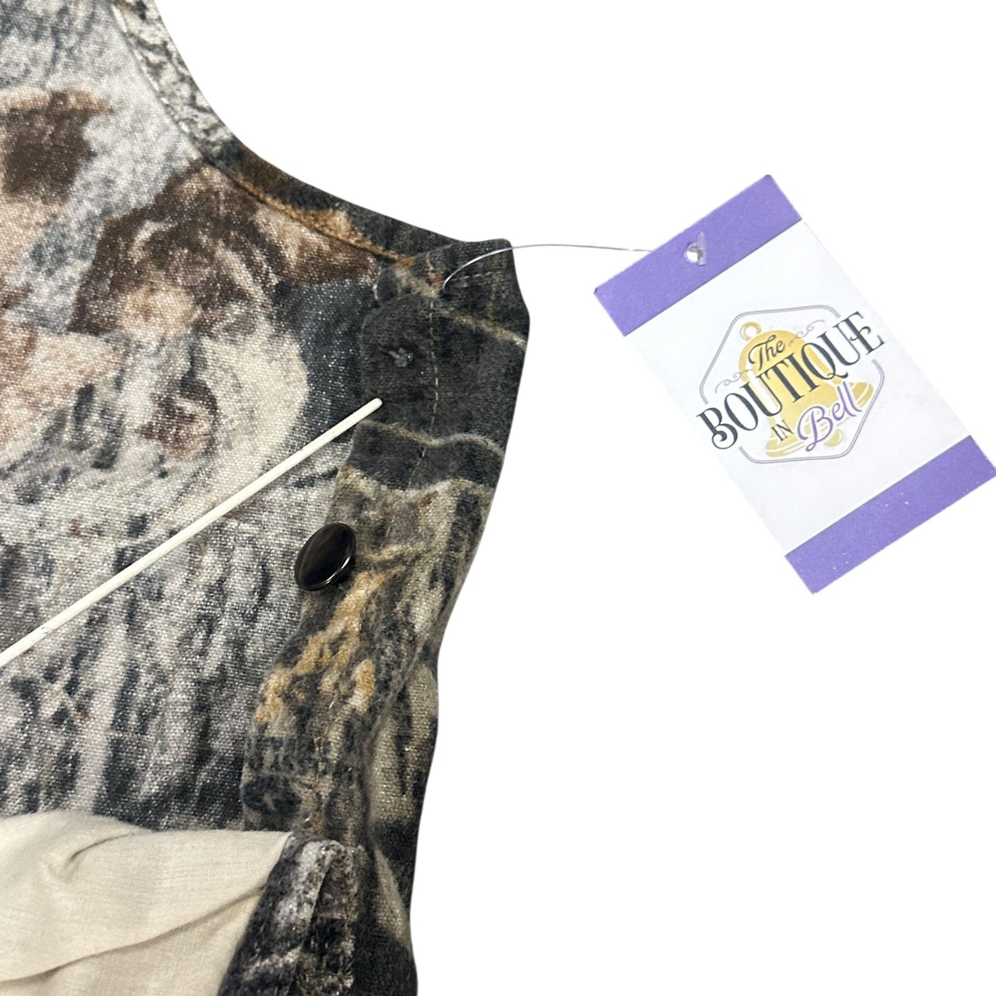 Vtg Field Staff Bib Overalls Mossy Oak Break Up Camo Mens 38 Hunting Workwear