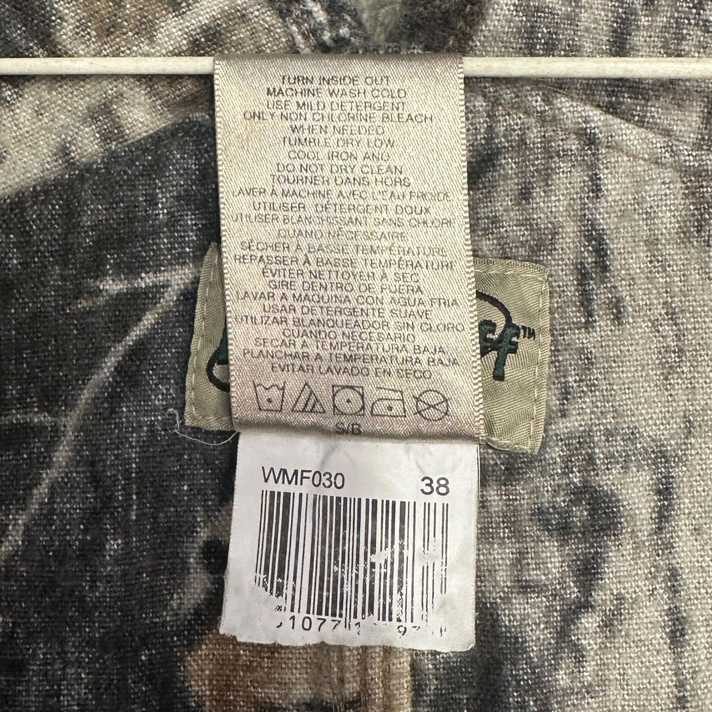 Vtg Field Staff Bib Overalls Mossy Oak Break Up Camo Mens 38 Hunting Workwear