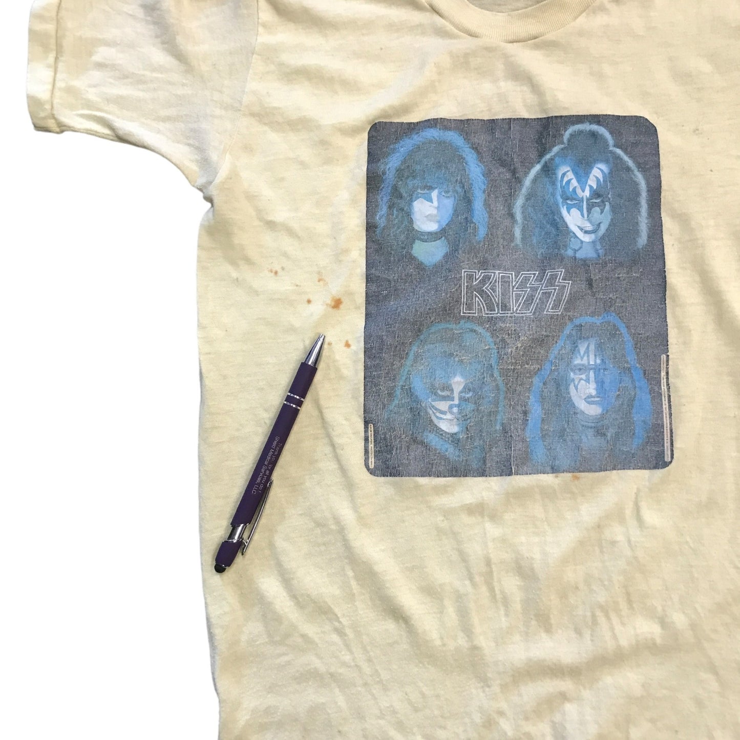 Vtg KISS Youth TShirt Rock N Roll Band Tee Grunge 70s Hair Band Gene Simmons  L