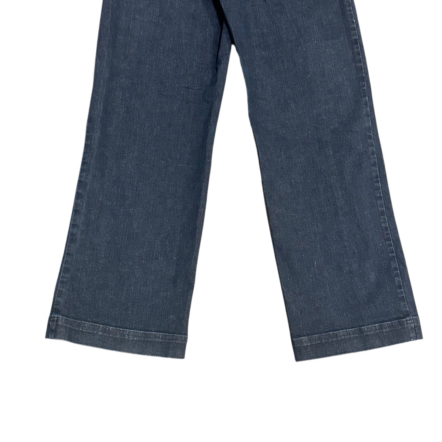 Vtg Talbots 6 High Waist Deck Trouser Pant Wide Leg Sailor Buttons Jeans Stretch