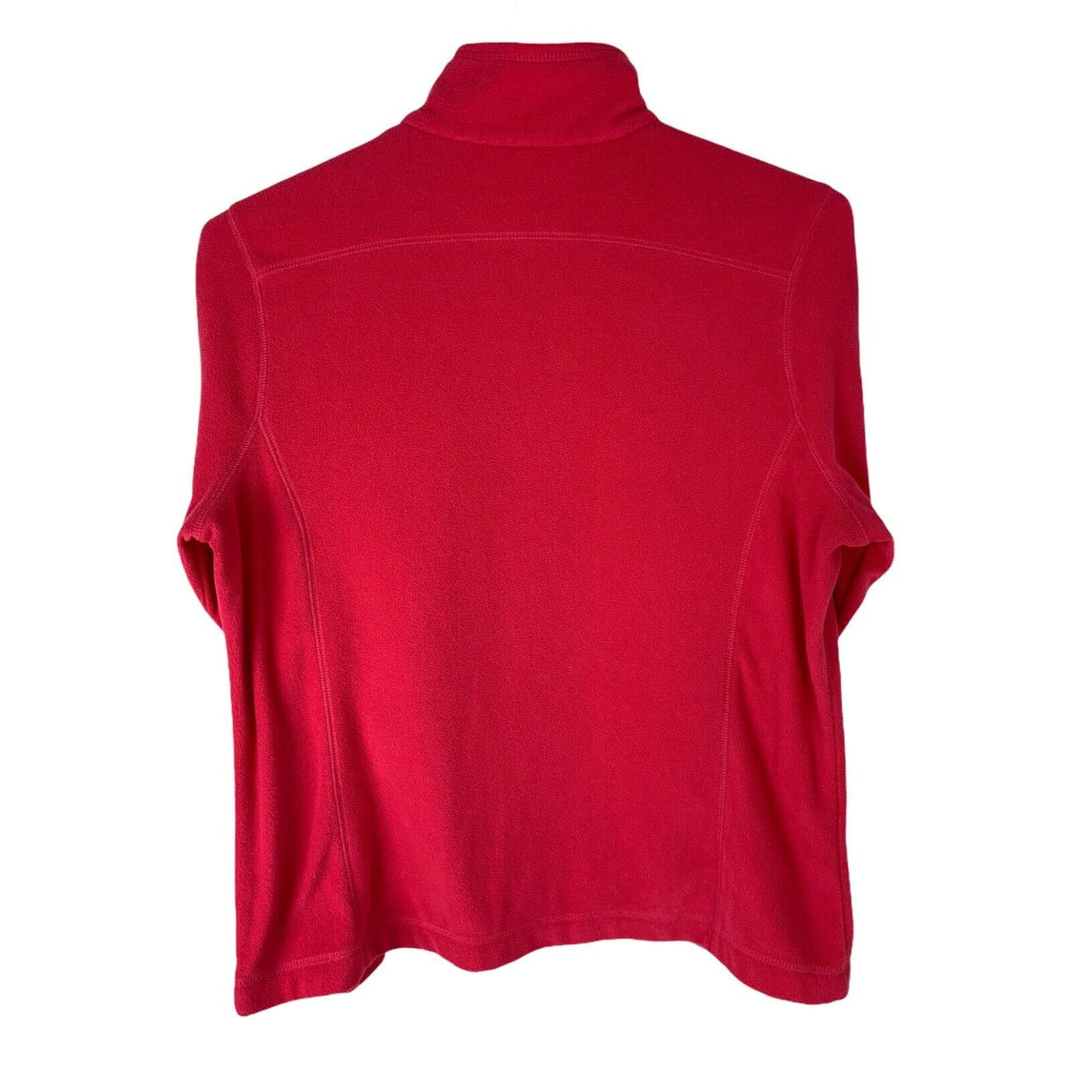 Tek Gear Womens XL Bright Pink Fleece Pullover Jacket 1/4 Zip Pockets Warm Layer