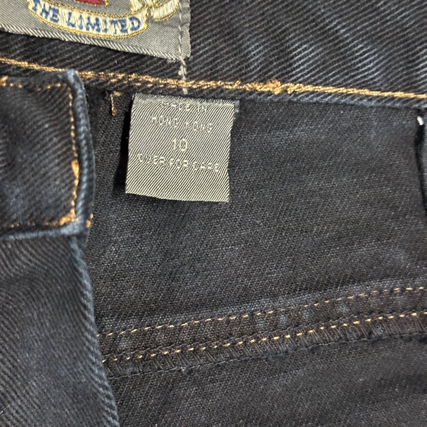 Vtg 90s The Limited Black Mom Jeans Minimalist Normcore Hi Rise Tapered Leg 10