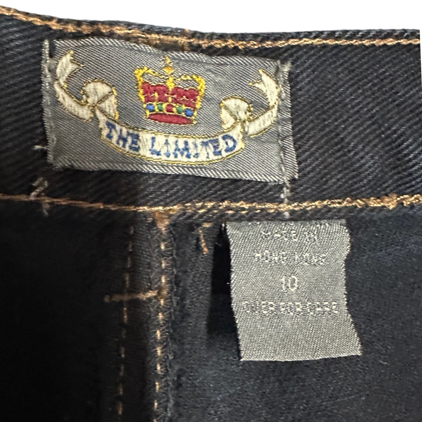 Vtg 90s The Limited Black Mom Jeans Minimalist Normcore Hi Rise Tapered Leg 10