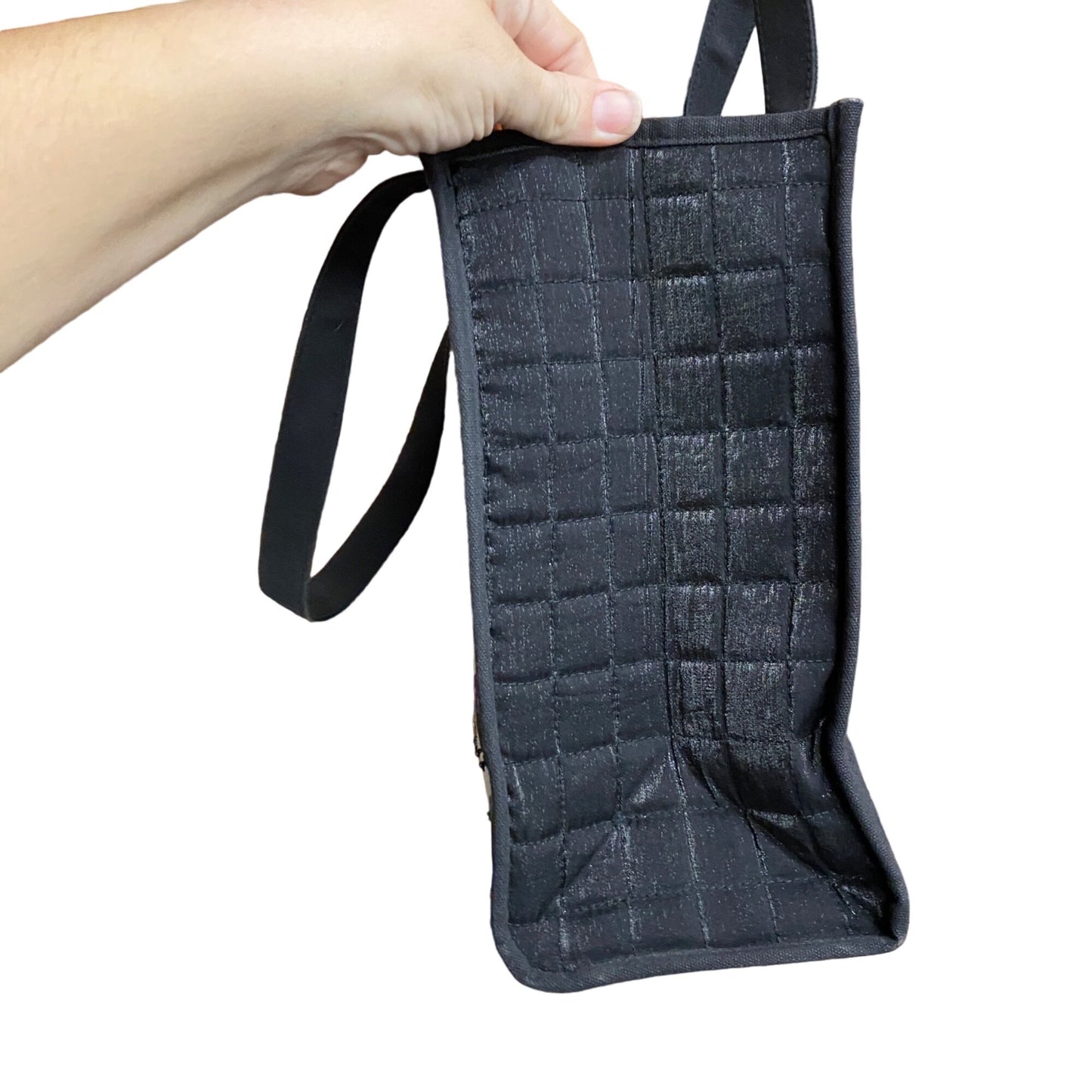 La Soiree Canvas Tote Bag Sequined Beaded Lined 11x 9 Gatsby Dancing Art Deco