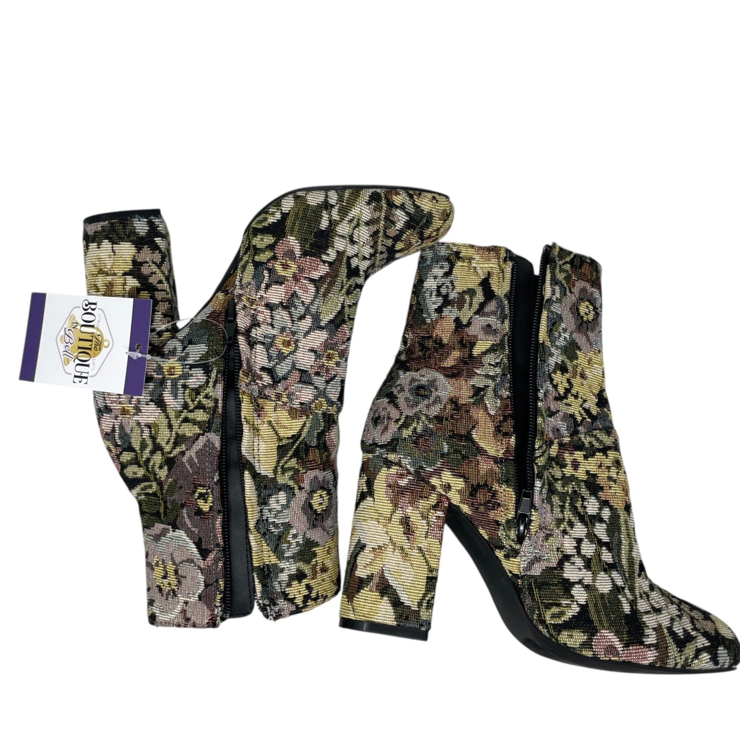 Urban Outfitters Emma Jacquard Floral Brocade Boots Romantic Soft Girl 6