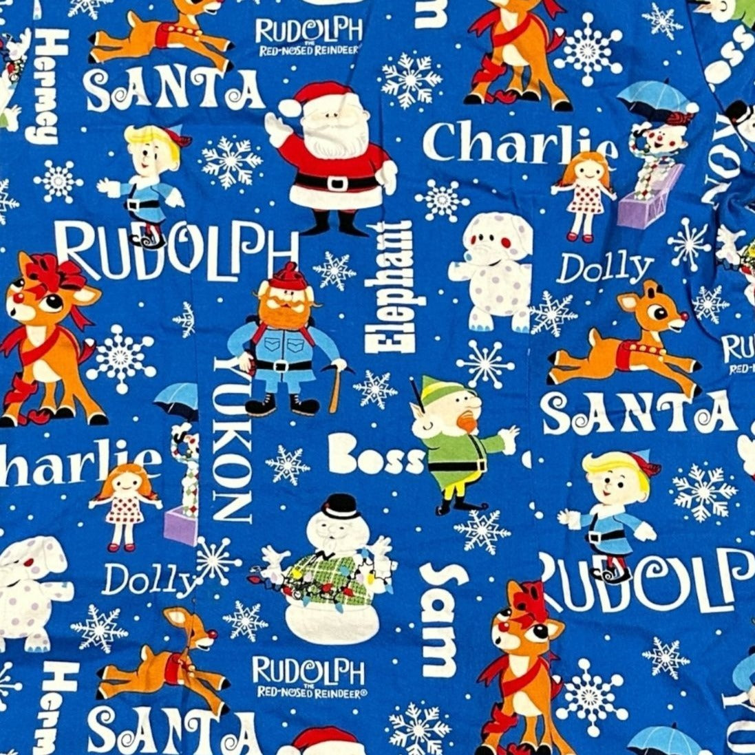 Christmas Scrub Top Rudolph the Red Nose Reindeer XS Festive Nursing Uniform