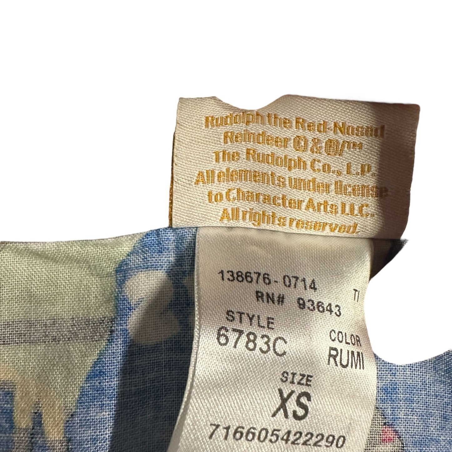 Christmas Scrub Top Rudolph the Red Nose Reindeer XS Festive Nursing Uniform