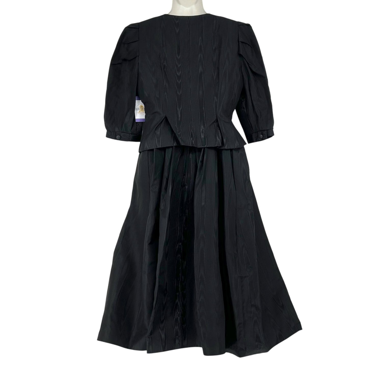 Vintage Handmade Dress Jacket Womens 6/8 Black Pink Sundress Party Cocktail
