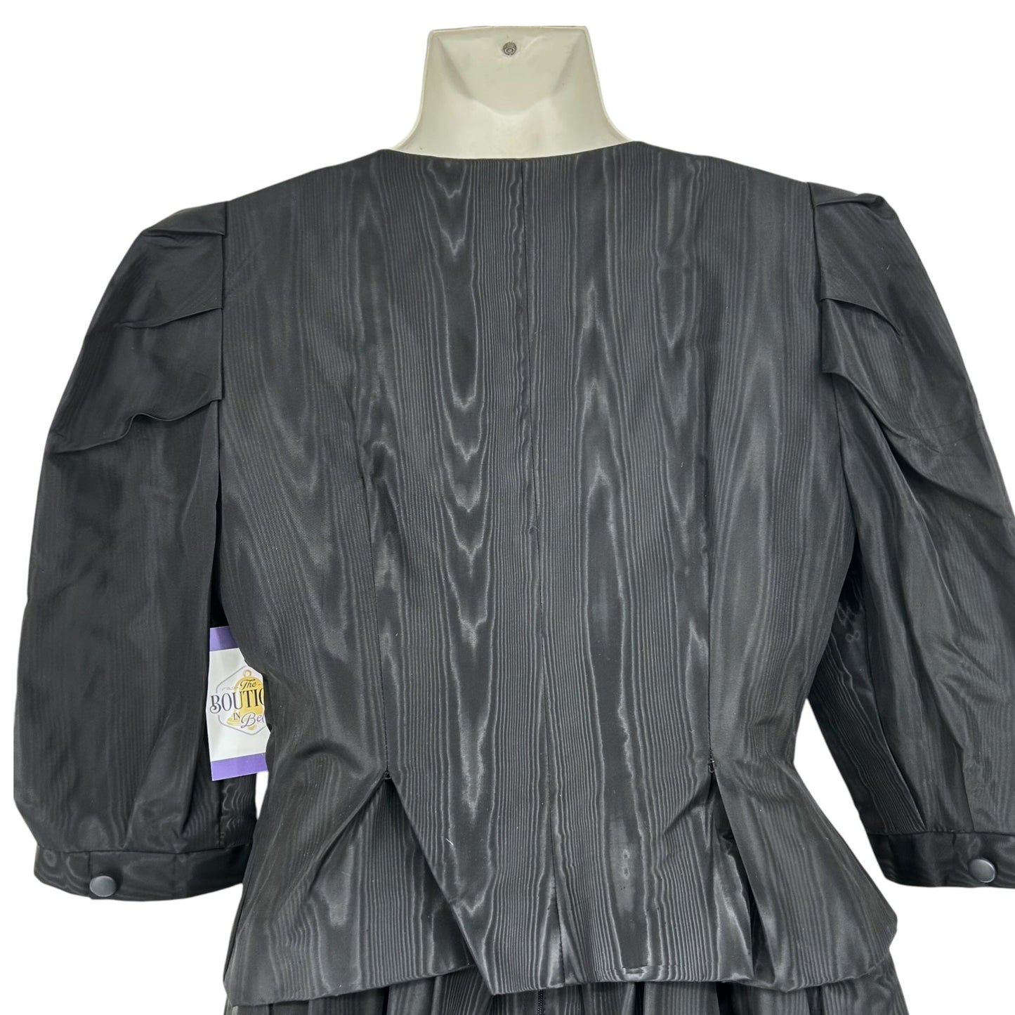 Vintage Handmade Dress Jacket Womens 6/8 Black Pink Sundress Party Cocktail
