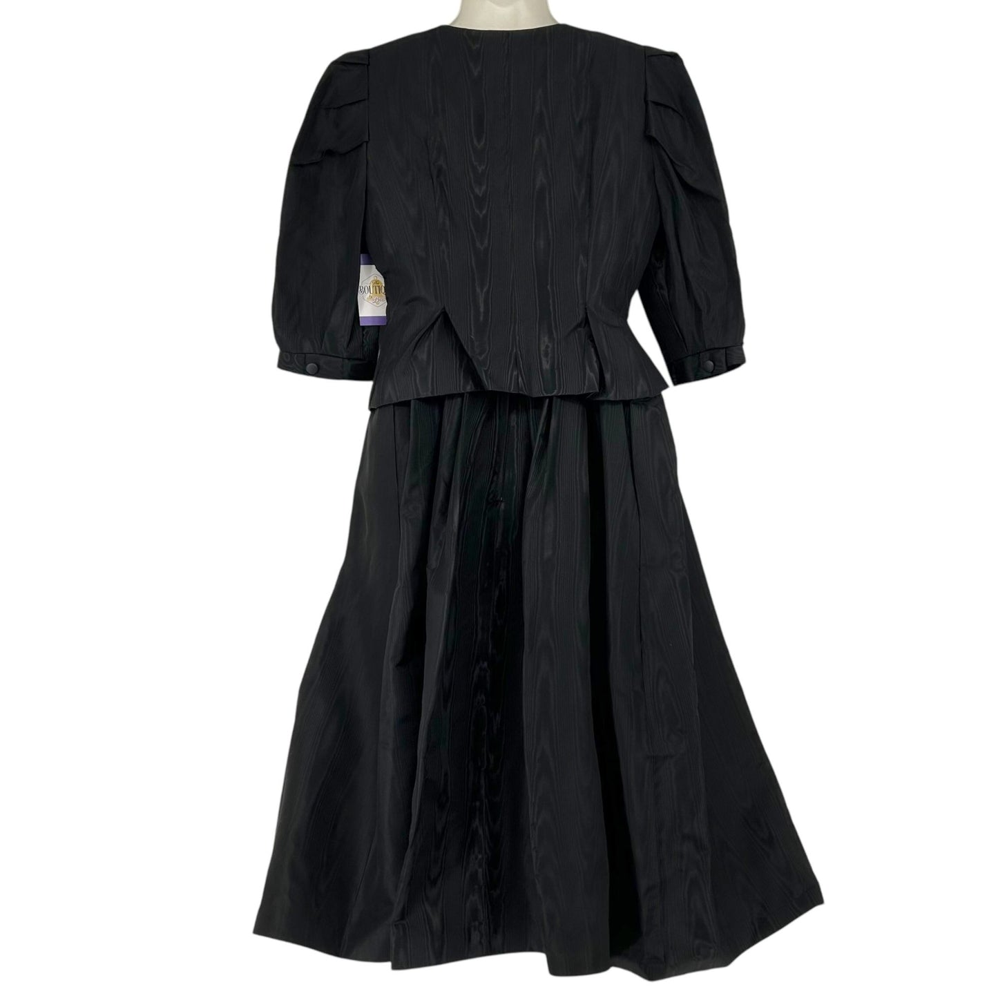 Vintage Handmade Dress Jacket Womens 6/8 Black Pink Sundress Party Cocktail