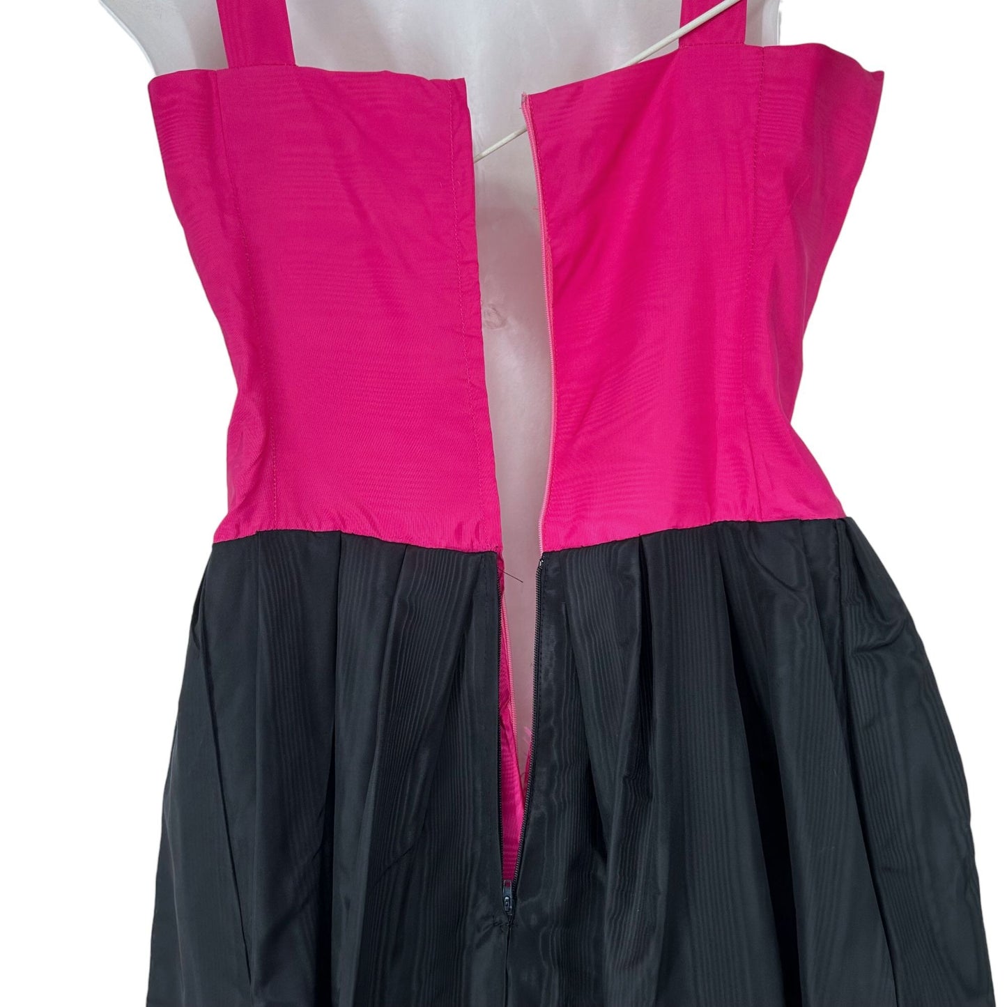 Vintage Handmade Dress Jacket Womens 6/8 Black Pink Sundress Party Cocktail