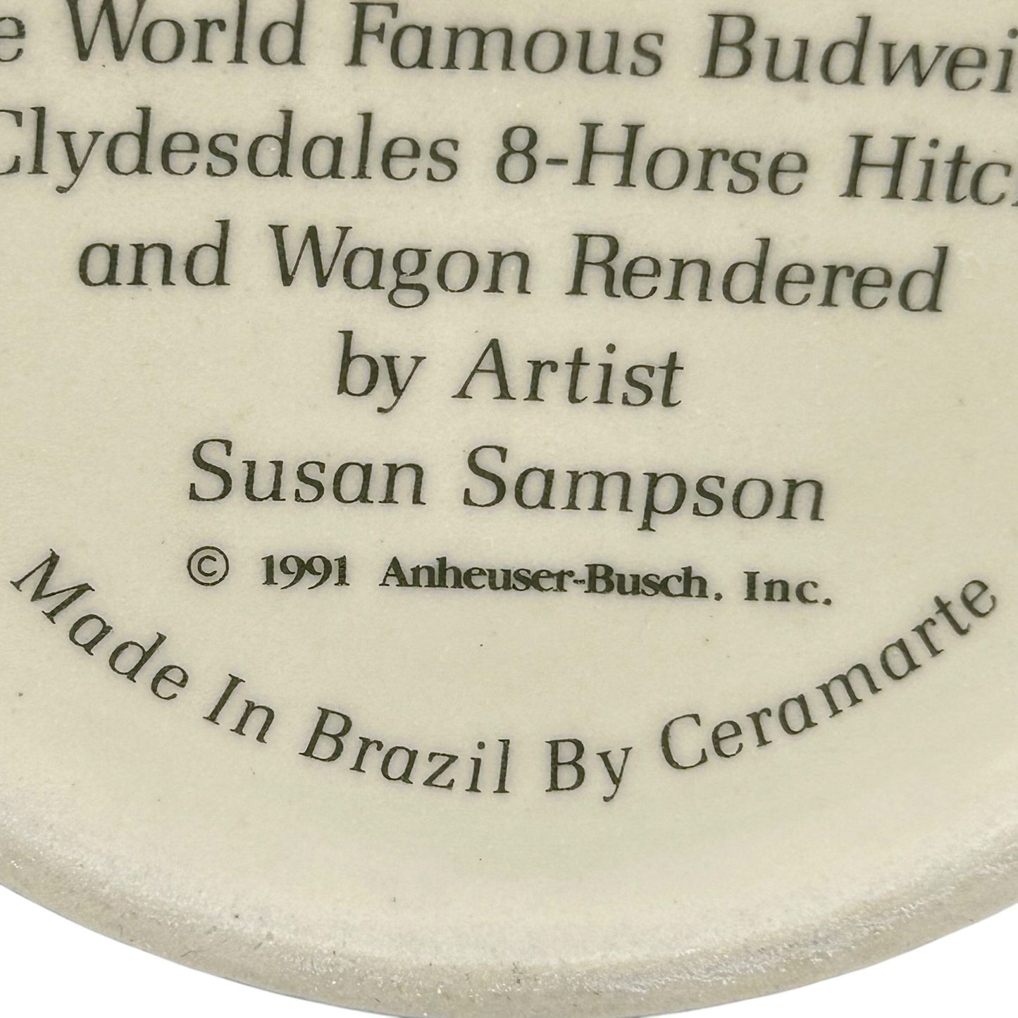 Vintage 1991 Budweiser Christmas The Best Season Beer Stein Mug Susan Sampson