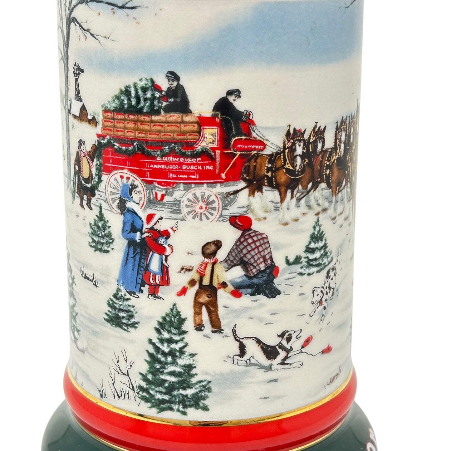 Vintage 1991 Budweiser Christmas The Best Season Beer Stein Mug Susan Sampson