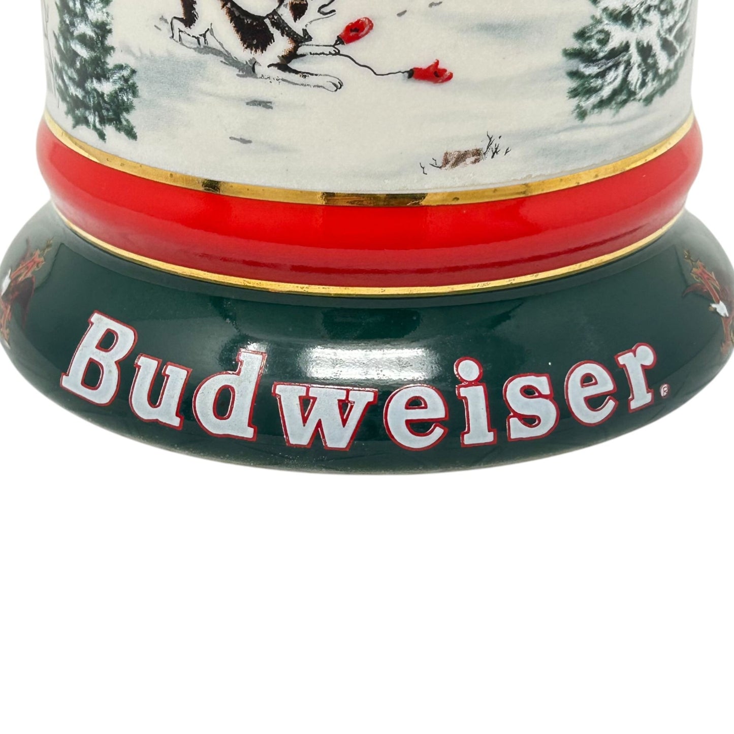 Vintage 1991 Budweiser Christmas The Best Season Beer Stein Mug Susan Sampson