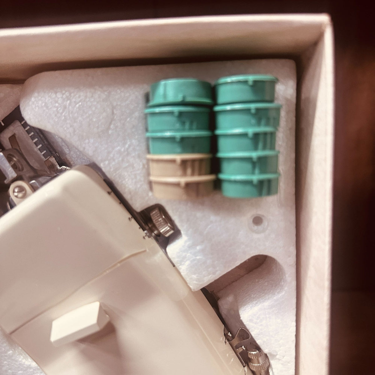 Singer Professional Buttonholer Attachment w Cams Box Vintage Mid Century 38116