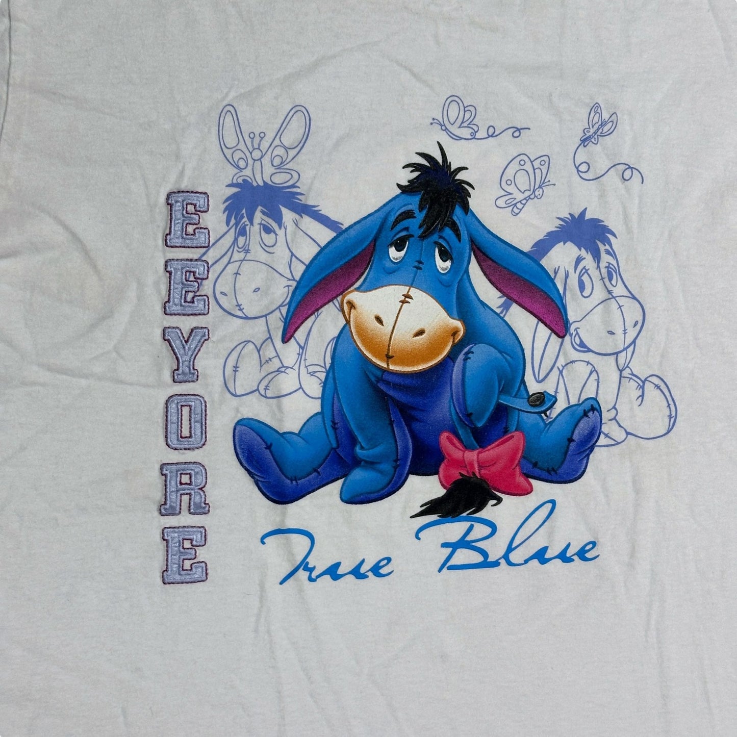 Vintage Disney Eeyore Tshirt White True Blue Winnie the Pooh 100% Cotton 18/20