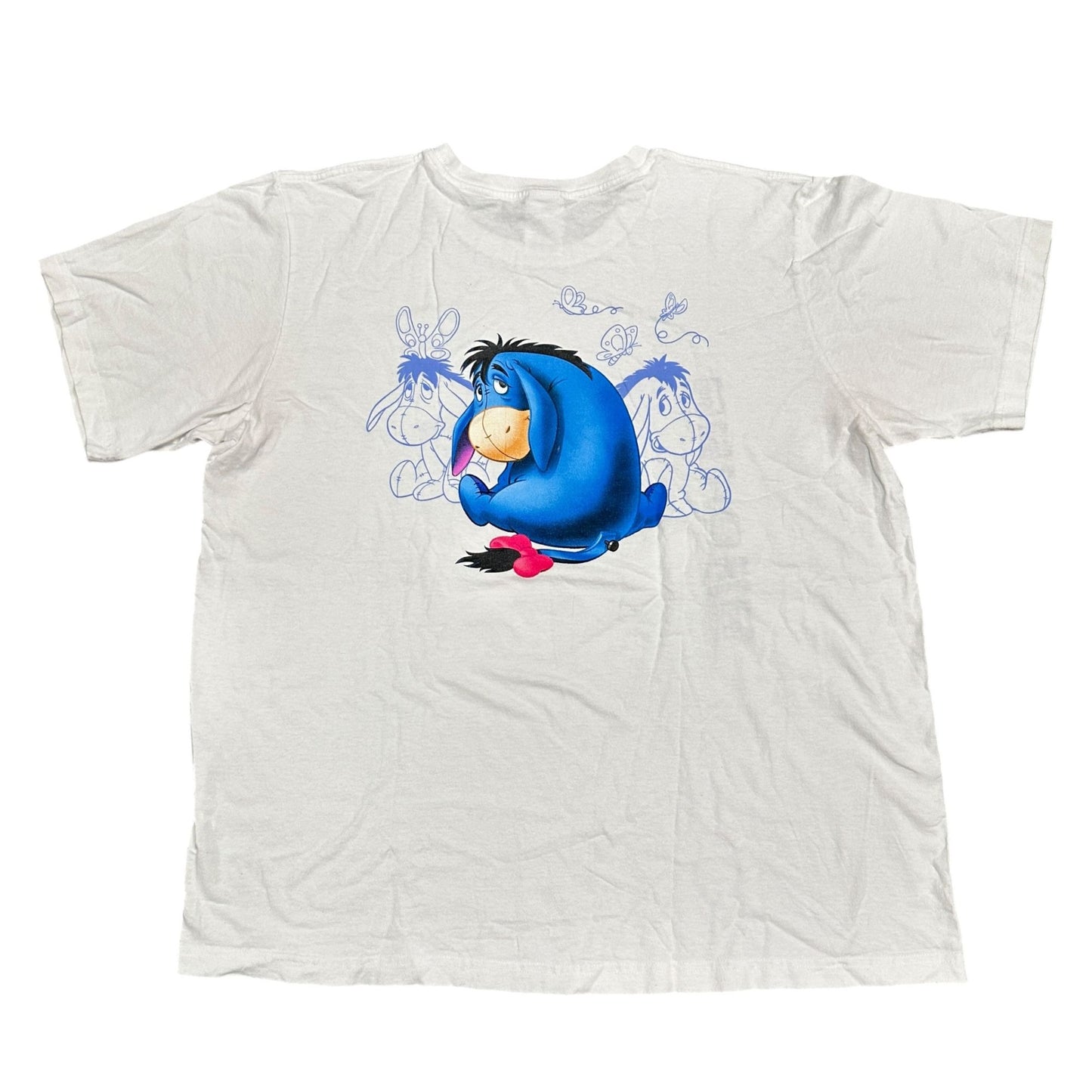 Vintage Disney Eeyore Tshirt White True Blue Winnie the Pooh 100% Cotton 18/20