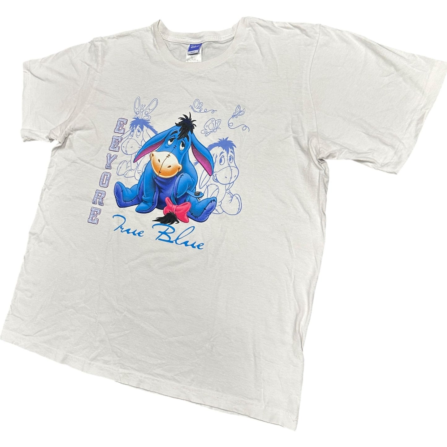 Vintage Disney Eeyore Tshirt White True Blue Winnie the Pooh 100% Cotton 18/20