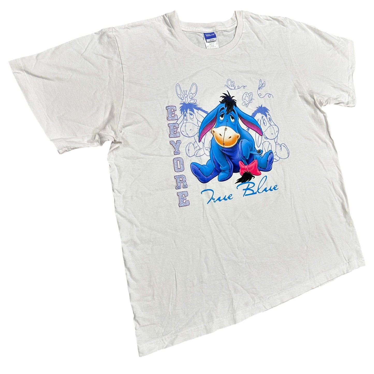 Vintage Disney Eeyore Tshirt White True Blue Winnie the Pooh 100% Cotton 18/20