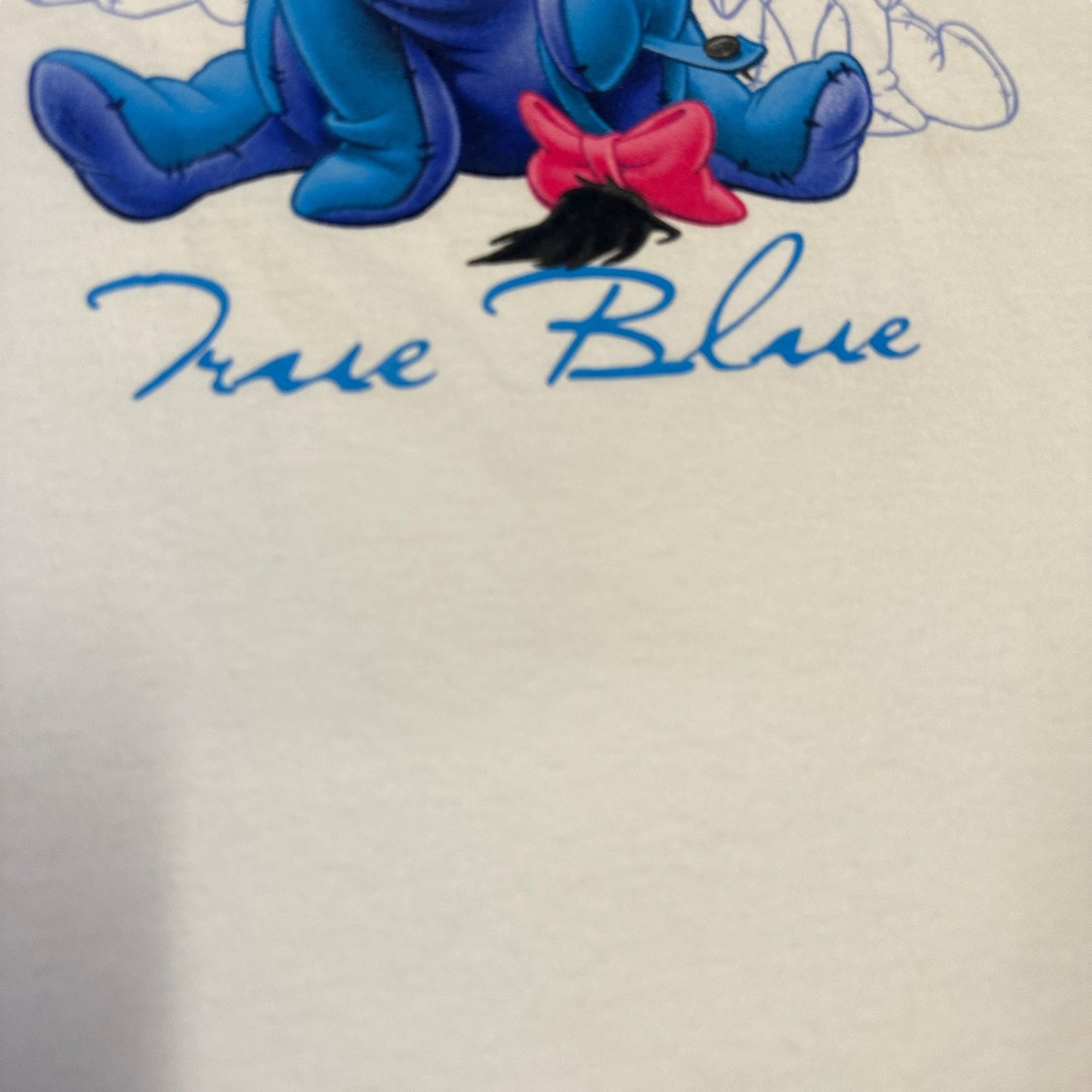 Vintage Disney Eeyore Tshirt White True Blue Winnie the Pooh 100% Cotton 18/20