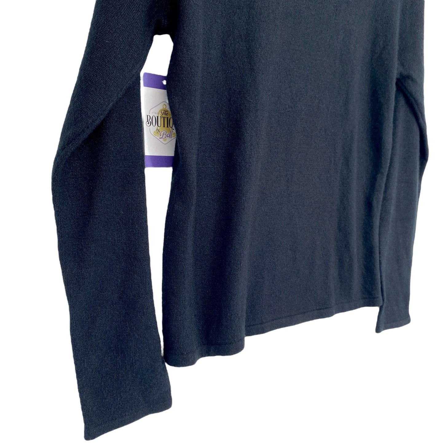 Santa Xmas Sweater K.B. Collections S Black "Be Jolly" Bling Festive Glam Kitsch