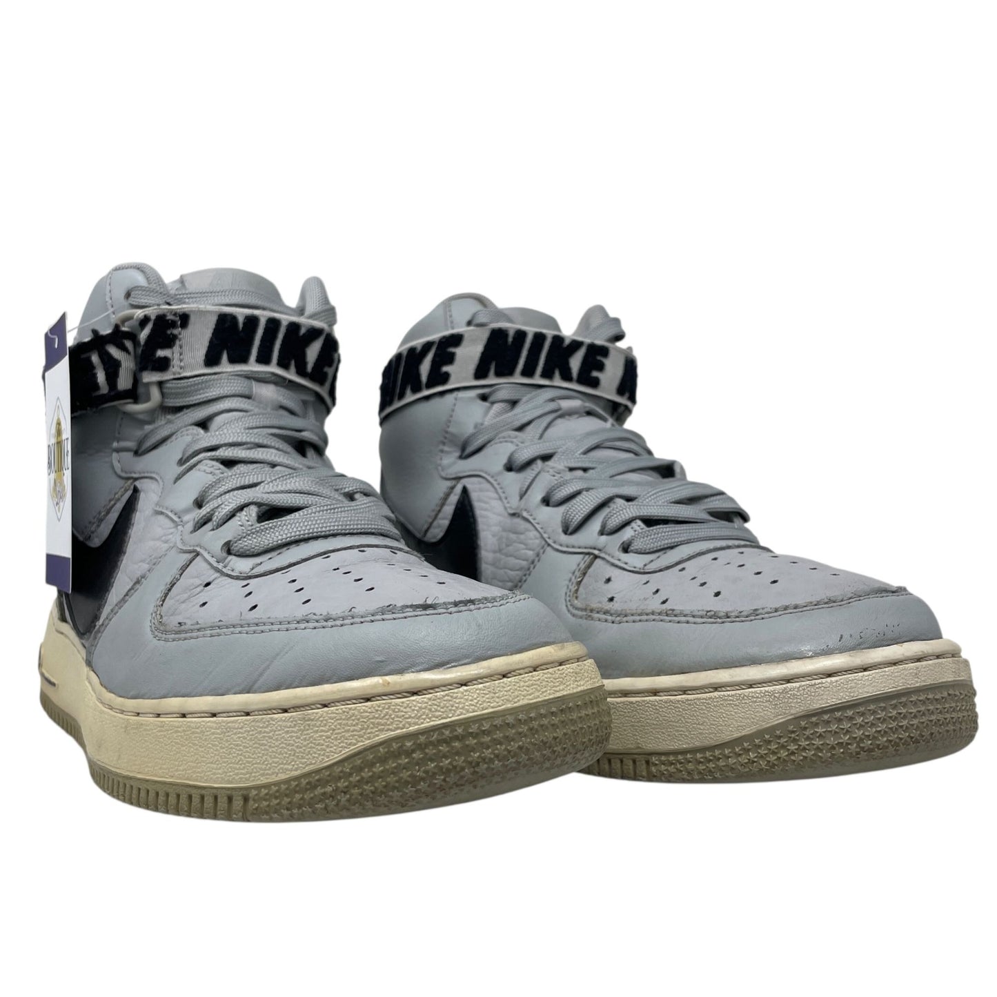 Nike Mens 10 Air Force 1 High Statement Game Sneakers Flight Silver 315121-044