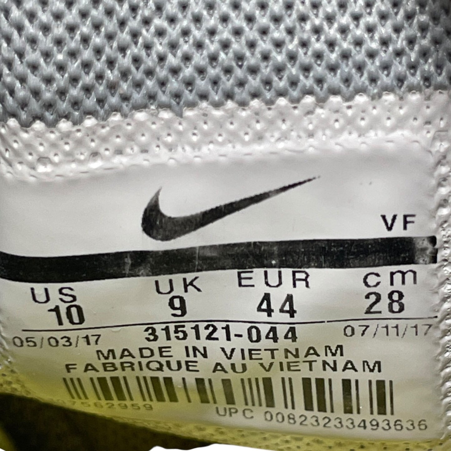 Nike Mens 10 Air Force 1 High Statement Game Sneakers Flight Silver 315121-044