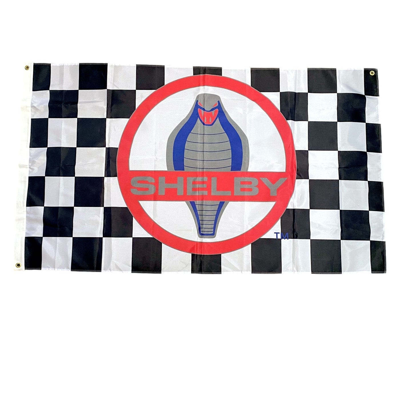 Shelby Cobra Checkered Racing Flag 3 X 5 With Metal Grommets