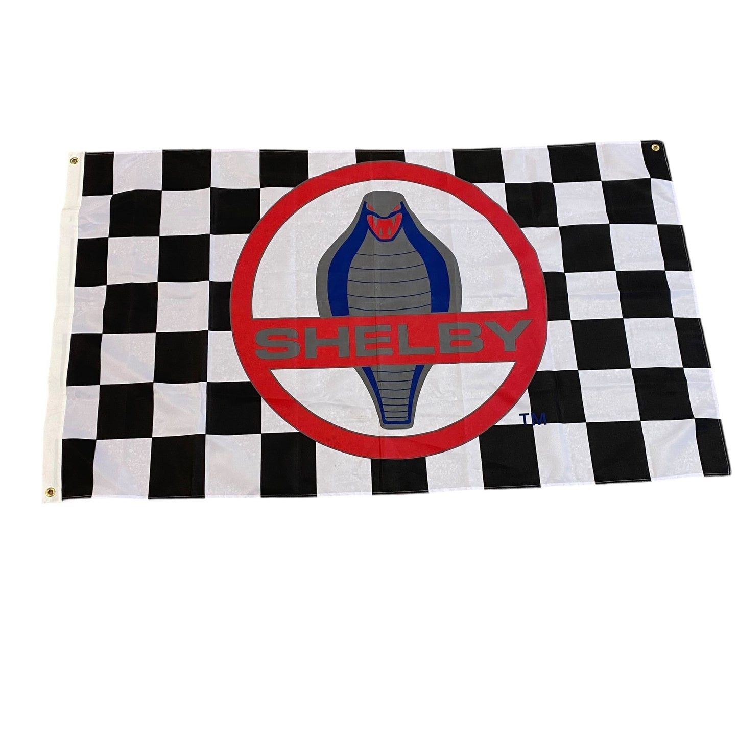 Shelby Cobra Checkered Racing Flag 3 X 5 With Metal Grommets