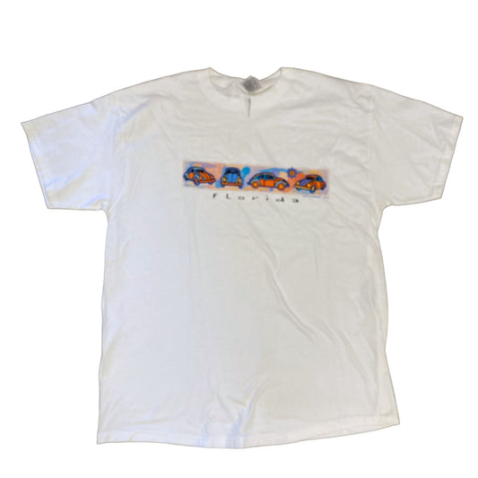 Vintage Y2K FM Expressions XL Tshirt Florida Bug Tourist Beetle Souvenir Cars