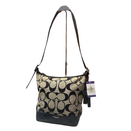 Coach Legacy Signature Bucket With Tassles Black Beige Style M1281-21149