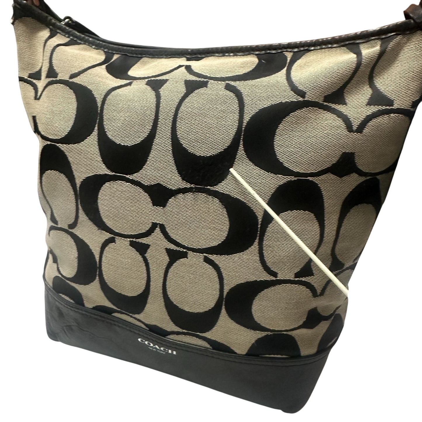Coach Legacy Signature Bucket With Tassles Black Beige Style M1281-21149