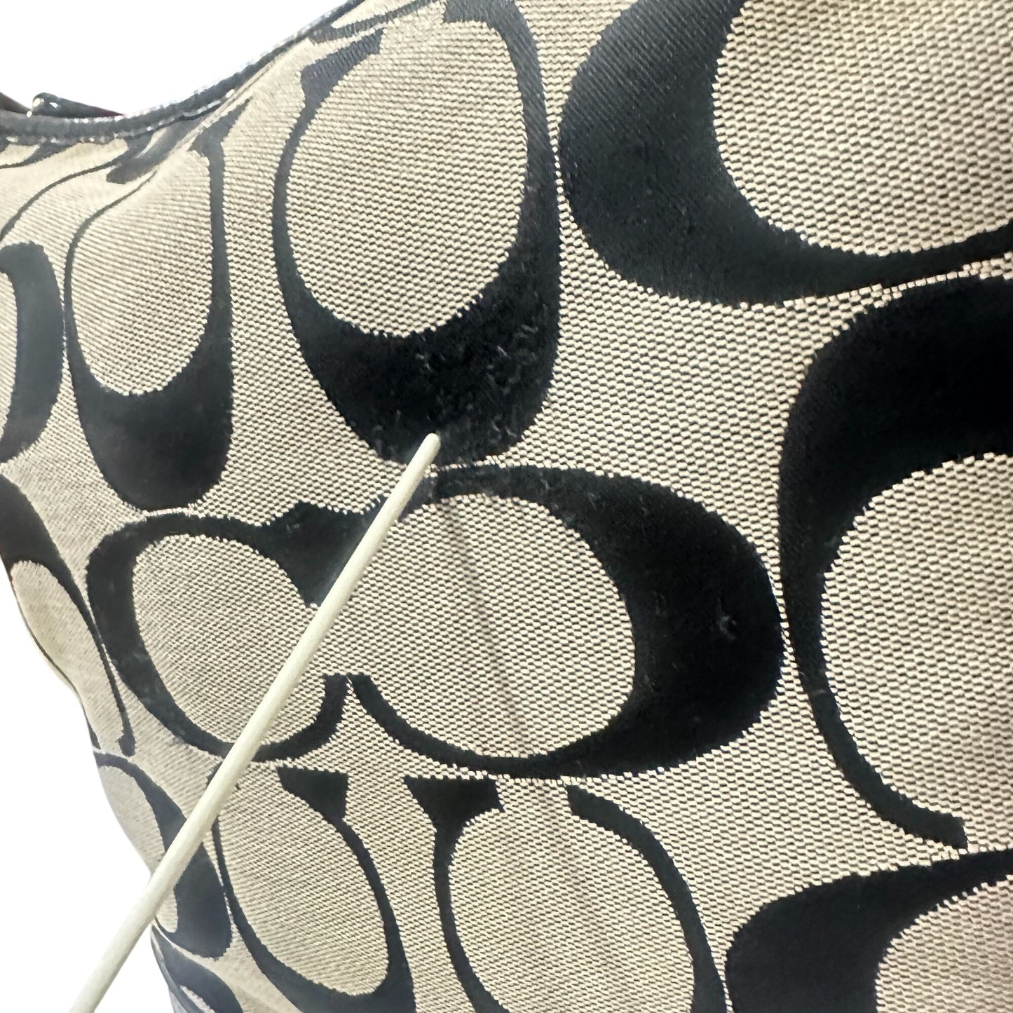 Coach Legacy Signature Bucket With Tassles Black Beige Style M1281-21149