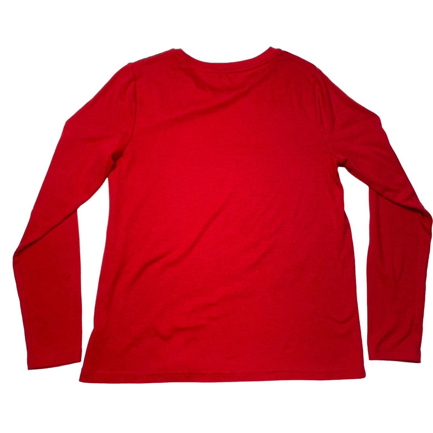 Christmas Novelty Shirt M Red Silver Snowflake Bejeweled Cozy Glam Holidaycore