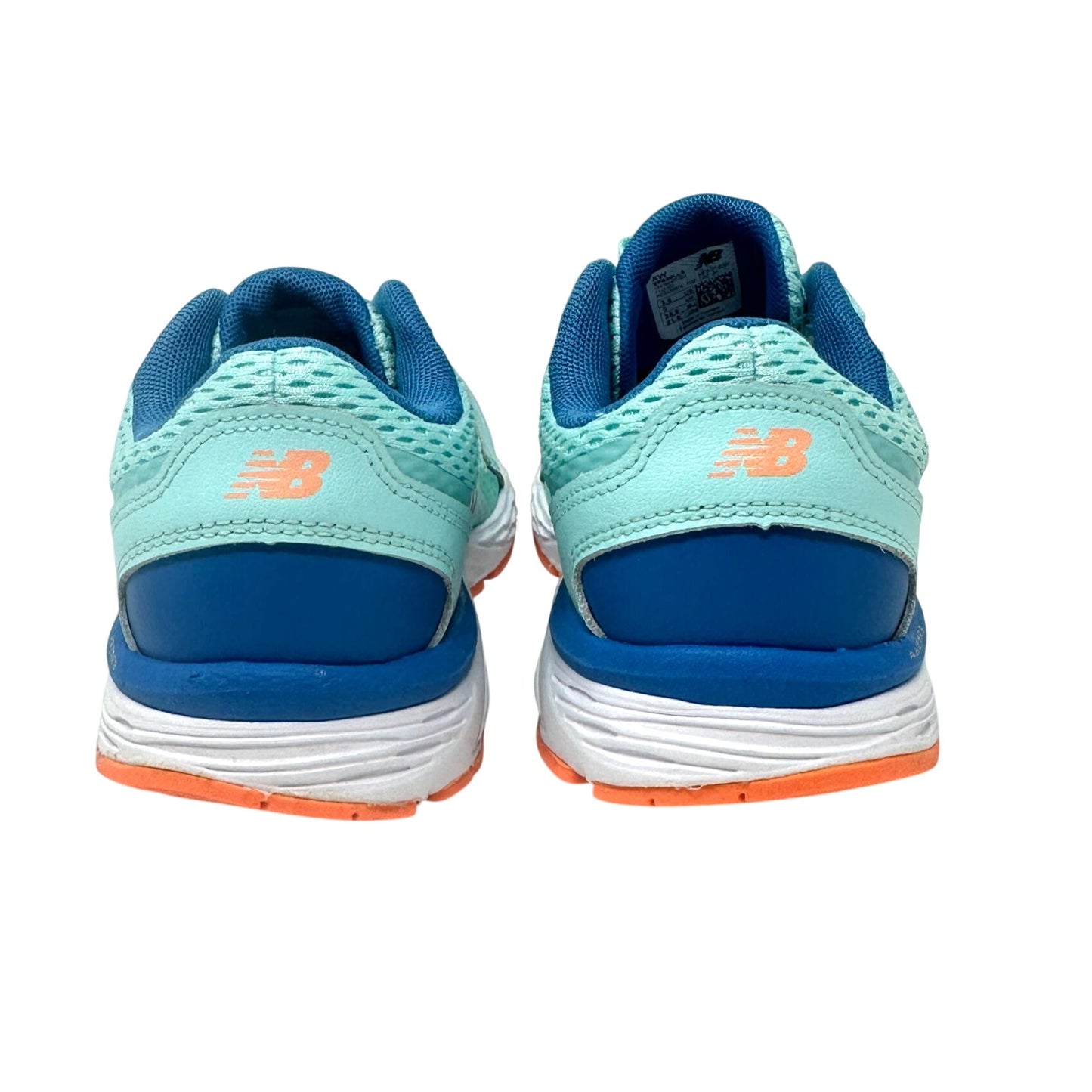 New Balance Kids 3.5 680v6 Running Shoes Bali Blue Mako Blue Ginger Athletic