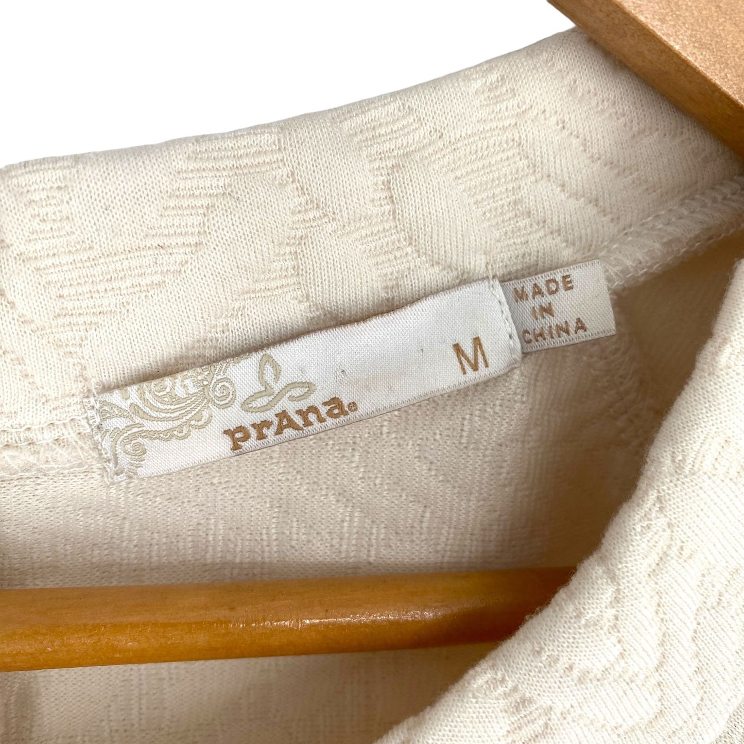 PrAna Macee Dress Shift M Ivory Quilted Textured Jacquard Minimal Quiet Luxury