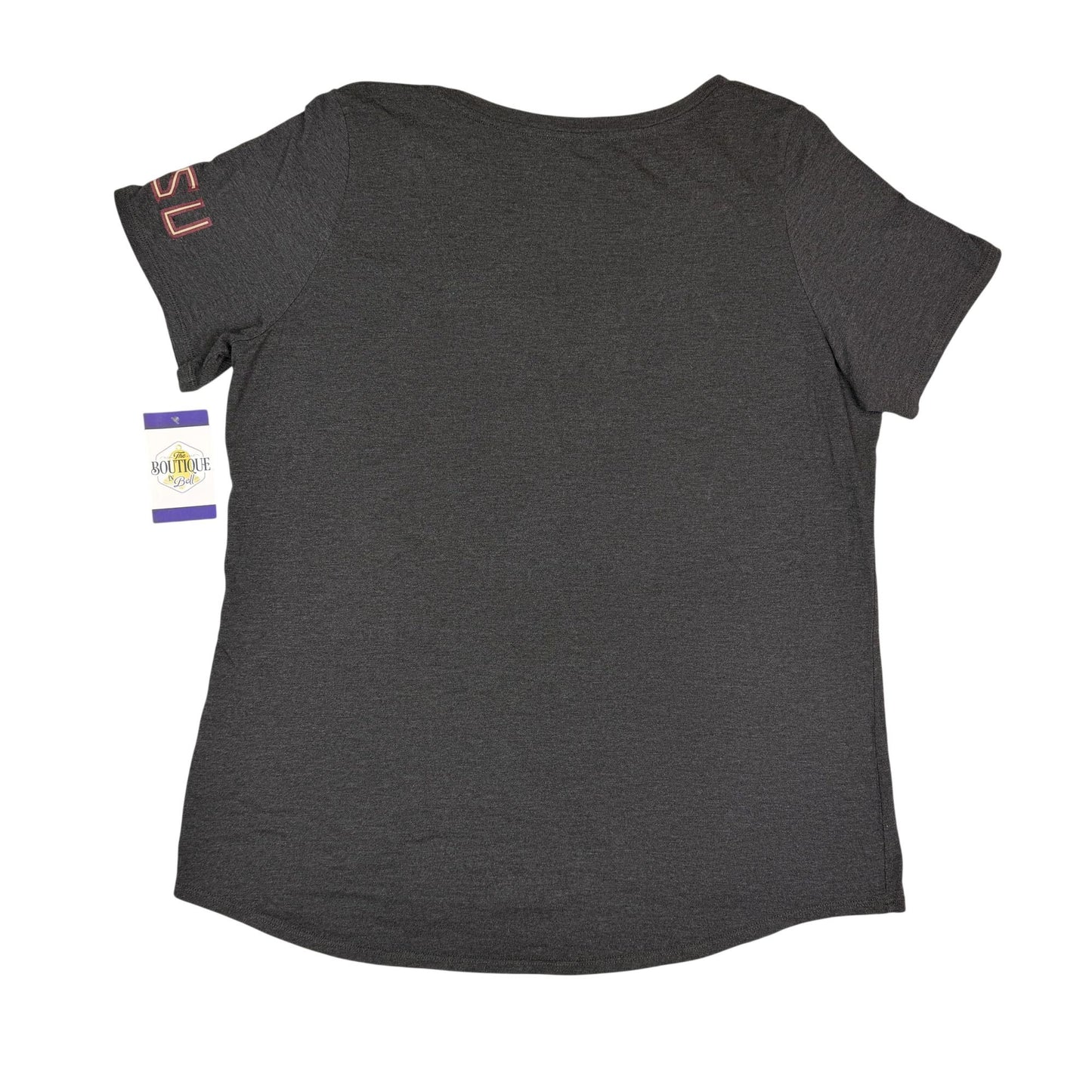 Nike Womens 2X FSU Seminoles Graphic Tee Gray Athletic Cut Flaming Spear