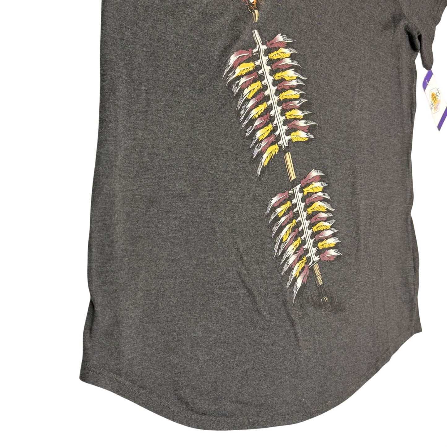Nike Womens 2X FSU Seminoles Graphic Tee Gray Athletic Cut Flaming Spear