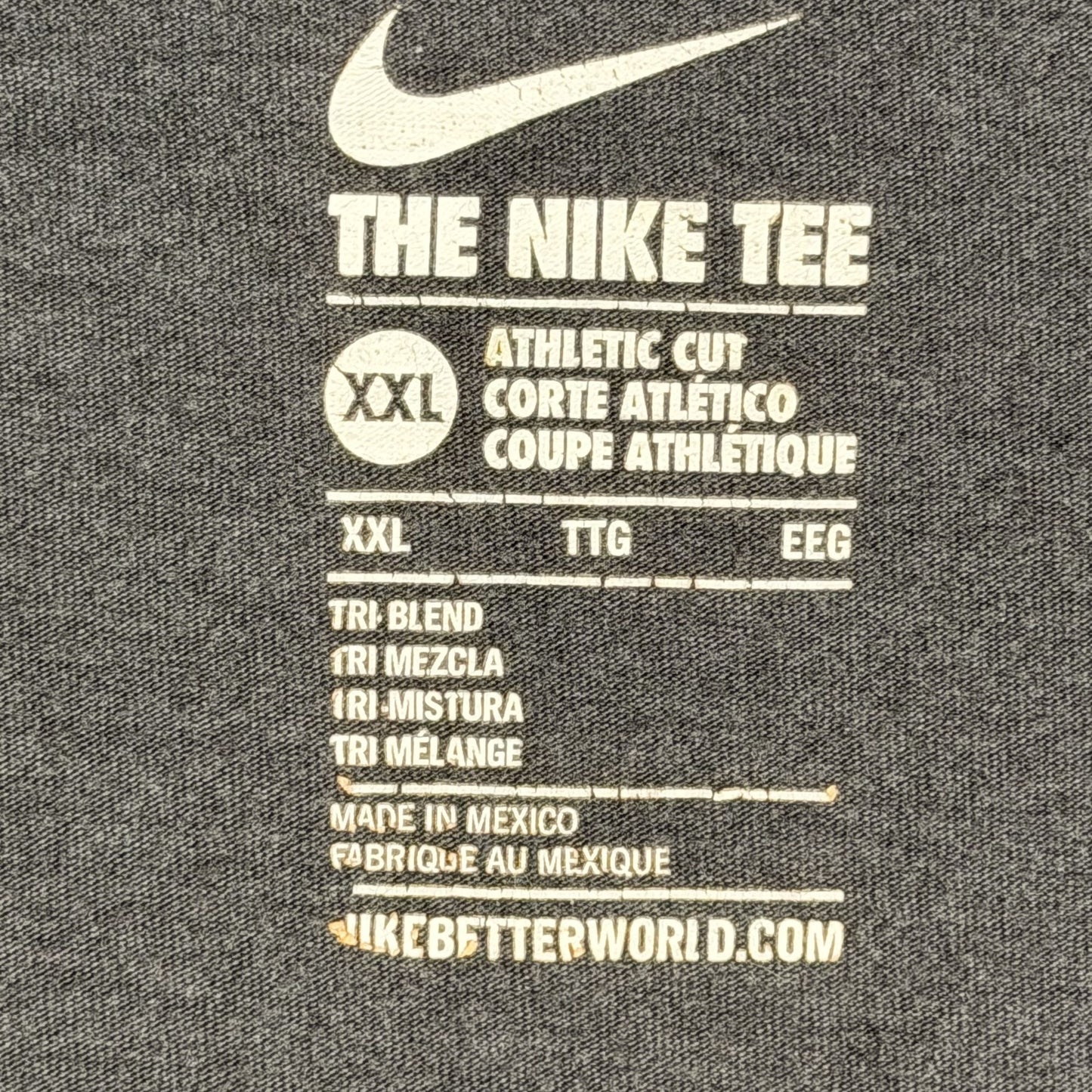 Nike Womens 2X FSU Seminoles Graphic Tee Gray Athletic Cut Flaming Spear