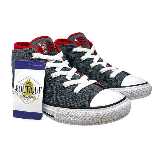 Converse Boys Junior 3 CTAS Syde Street Thunder Mid-Top Casino Sneakers Red Gray